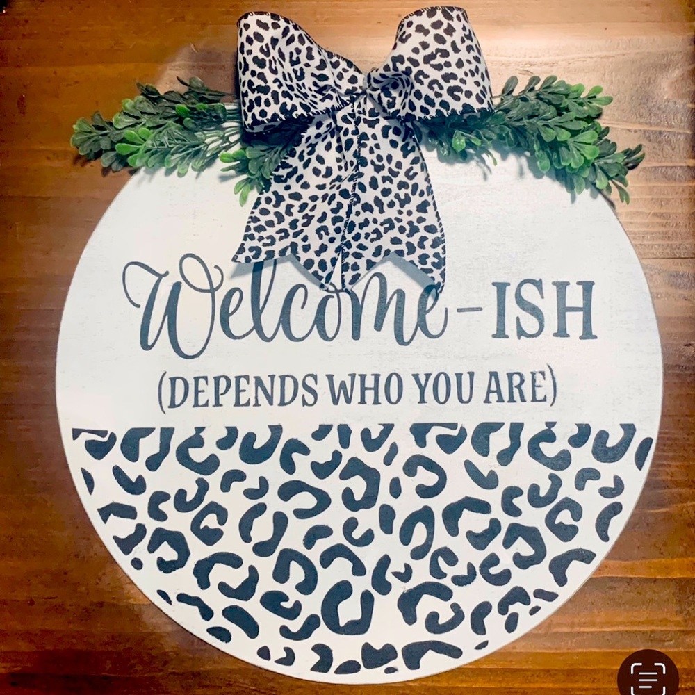 Painted on sign